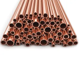 Tubo de cobre rojo de alta pureza, tubo personalizado de 15mm, 25mm, 50mm, 100mm, c11000, c10100, 99.9%