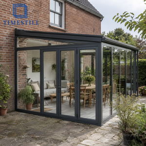 Véranda Moderne Autoportante Haut de Gamme pour Jardin d'Hiver, <span class=keywords><strong>Solarium</strong></span> Extérieur en Verre Double Trempé et Alliage d'Aluminium Écologique - Product Image 3