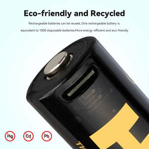 Hoge-capaciteit 18650 batterij USB-C oplaadbaar 7400mWh 3.7V Li-ion batterij voor zaklamp LED-koplamp - Product Image 5