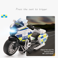 Jouets en métal moulé sous pression à l'échelle 1/14, moto de simulation robuste en alliage, modèle de voiture de collection, jouets de moto en plastique pour enfants