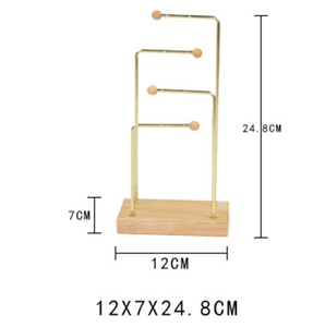 Wooden Necklace Jewelry Display Stand Holder Rack <strong>Hanger</strong> for Earrings <strong>Bangle</strong> Necklace Stand Storage Jewelry Organizer Showcase - Product Image 6