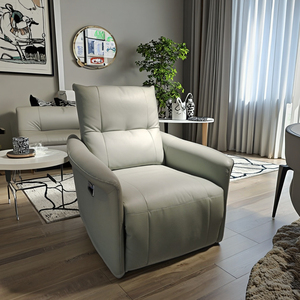 Ghế sofa thư giãn xoay đa năng kiểu hiện đại, bọc da, có tay vịn, tựa lưng điều chỉnh được. - Product Image 1