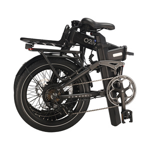 Vélo électrique pliable en alliage d'aluminium de 20 pouces avec batterie au lithium, moteur arrière, suspension avant et arrière, porte-bagages arrière, port USB, longue autonomie, idéal pour <span class=keywords><strong>la</strong></span> ville - Product Image 6