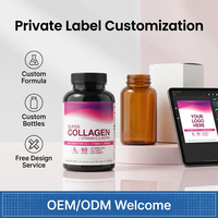 أقراص الكولاجين الطبيعي OEM لبشرة متوهجة وتفتيح البشرة وتبييضها، أقراص كولاجين متحلل للبالغين والنساء الحوامل