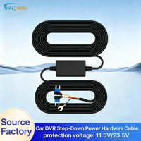 Kit de Cableado para Cámara de Coche, 12V 24V a 5V, Conector Tipo C, Cable de Alimentación con Reductor de Voltaje Estable para Cámara de Coche