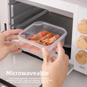 Plastic Food Storage Box <strong>Small</strong> Sealed Fresh Container Food Grade <strong>Microwave</strong> Safe Leakproof for Fridge Freezer Kitchen Daily Use - Product Image 4