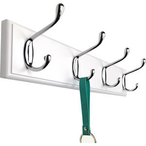 Ganchos Multifuncionales para Cocina y Baño con Patrón Sólido, Adhesivos, con Barra de Cristal - Product Image 1