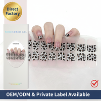 KIKILEE Bandes de gel semi-durcies pour ongles, nécessitant une lampe UV et une lumière LED, longue durée, kit de manucure à domicile, autocollants pour ongles