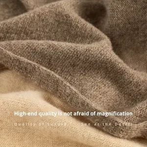 شال منسوج للخريف والشتاء 60 * ، وشاح نسائي عالي الجودة من الصوف ، شال منسوج بمثلث كبير مزدوج الاستخدام - Product Image 3