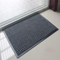 Tapis de sol commercial pour hôtel, fabriqué à la machine, écologique, pour escalier, bureau, couloir, en PVC antidérapant à double rayures, en promotion