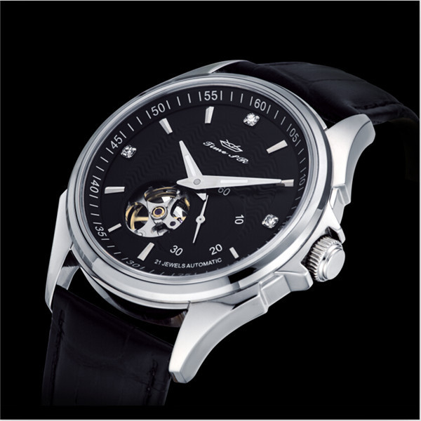 Luxury Tourbillon Mechanical Watch Stainless Steel case Bottom Leather Waterproof Men's Watch Automatic Mechanical Watch