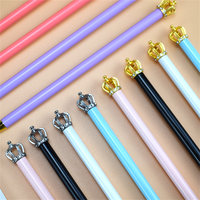 Crayon infini en métal sans encre de luxe Crown Top Eternal pour l'école, le bureau, les fournitures de papeterie, cadeau