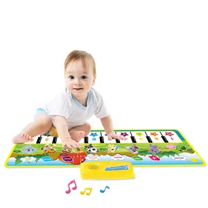100*36cm children& music blanket playing baby educational foot music piano mat Battery musical mat