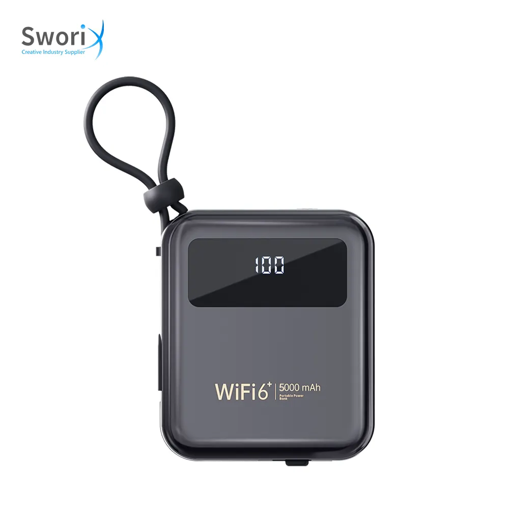 WIFI 6 5000Mah Batter 4G Lte Módem Inalámbrico 300Mbps Red Wi-Fi Tarjeta Sim Mini Wifi Pocket Wifi Con banco de energía