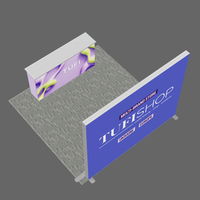 Stand d'exposition modulaire TianLang 3x3m avec mur de fond et comptoir de réception, idéal pour les salons professionnels et conçu pour les marques de beauté