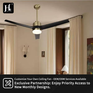 Ventilateur de plafond électrique moderne gris de 52 pouces avec moteur à courant continu à inversion, télécommande, pour chambres à coucher, 3 pales, corps de lampe en ABS - Product Image 6