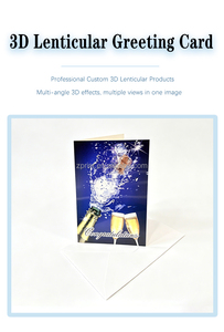 <span class=keywords><strong>Carte</strong></span> de vœux personnalisée en 3D lenticulaire, joyeux anniversaire, Noël, Saint-Valentin, <span class=keywords><strong>carte</strong></span> de félicitations, cartes de vœux avec enveloppe - Product Image 2