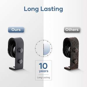 Kit de Herrajes para Puerta Plegable Doble de Acero al Carbono Resistente WEKIS, Moderno, para Entrada, Exterior, Interior, Uso en Interiores y Exteriores - Product Image 4