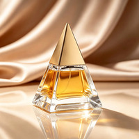 Flacon de parfum en verre 30ml 50ml 100ml, flacon de parfum transparent en forme de pyramide, emballage de luxe, flacon cosmétique personnalisé pour parfum