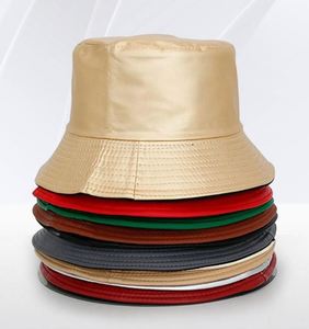<b>Reversible</b> Double Side Wear Pu Leather Rain Waterproof Fishmen Cap <b>Bucket</b> Beach Sun Fishing <b>Hat</b> - Product Image 1