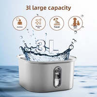 Fontaine à eau intelligente pour chat, bassin en acier inoxydable, distributeur d'eau automatique, robinet détachable, station d'eau potable intérieure, pour plusieurs chats