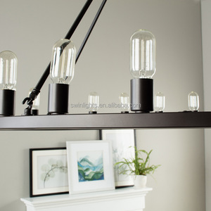 Lampe à <span class=keywords><strong>Suspension</strong></span> pour Loft américain Rural rétro Tieyi, bougie ronde pour Bar Restaurant salon Villa, lampe de projet - Product Image 3