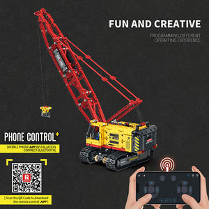 Modèle de <span class=keywords><strong>grue</strong></span> sur chenilles Reobrix 22006 de la série Engineering, 53,3 cm/20,98 pouces, blocs de construction, jouet éducatif, cadeau de festival - Product Image 4