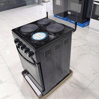 Kompor Listrik Komersial 4 Tungku dengan Oven, Kontrol Digital Berkualitas Tinggi, Peralatan Dapur Efisiensi Tinggi