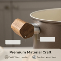 Casserole Ronde en Acier Carbone Grande Capacité 28 cm pour Usage Domestique, avec Double Anse, Idéale pour Soupes et Plats Variés