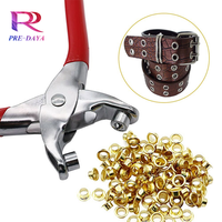 Meilleures ventes Jeu de pinces à œillets 4mm-Outil de poinçonnage à œillets avec œillets en métal gratuits