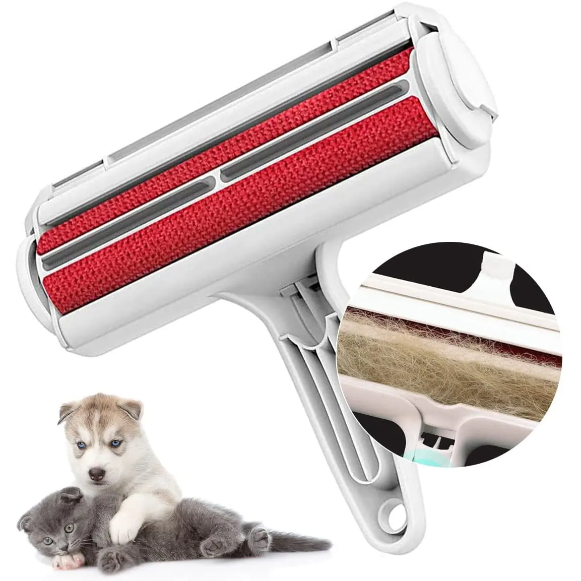 wholesale couch comb carpet brush dog lint roller costom reusable self cleaning pet hair remover roller