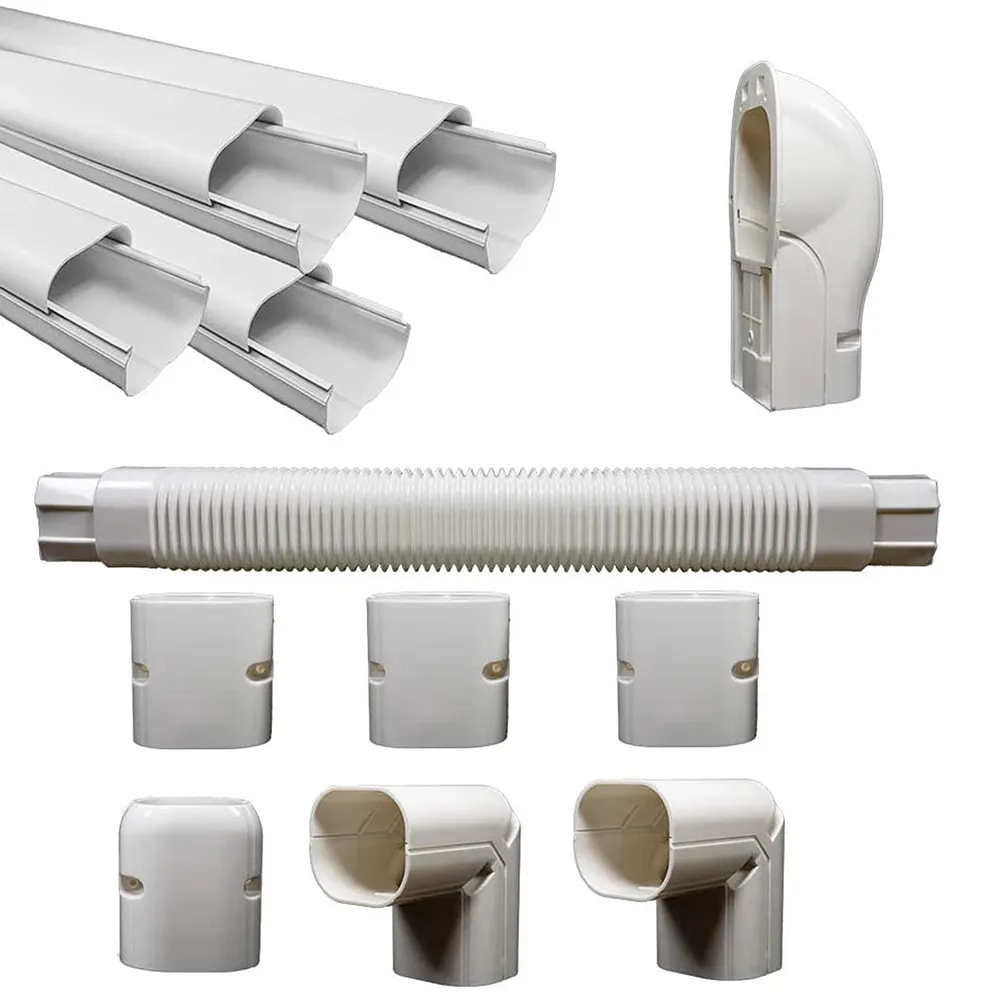 10 feet long HVAC line set covers split ac part slim duct mini split pvc lineset covers air conditioner tools capping