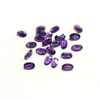 Vivaaz Gems Certifié IGI Améthyste Naturelle Africaine de Grade AAA 4x6mm Ovale Facettée Calibrée pour la Fabrication de Bijoux 100%