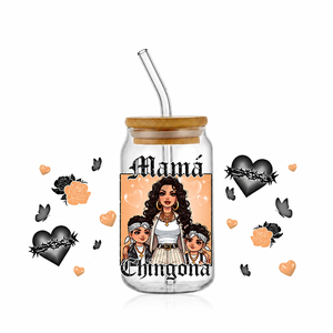 Popular UV DTF Cup Wrap Transfers Mom 16oz 20oz Libbey Glass UV DTF Cup Wrap Transfers <span class=keywords><strong>Mama</strong></span> <span class=keywords><strong>Chingona</strong></span> UV DTF Cup Wrap Transfers - Product Image 6