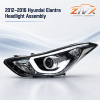 Ensemble de phares pour Hyundai Elantra 2012-2016, lentille de projecteur LED, feux de jour, clignotants séquentiels