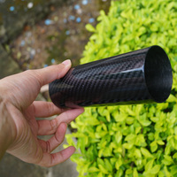 Tube en fibre de carbone 3K sergé brillant léger, personnalisé en gros pour les pièces de squelette de tente de camping extérieur