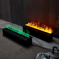 Décoration de cheminée télécommandée 60 pouces led multicolore effet flamme 3d atomisation vapeur d'eau vapeur cheminée électrique