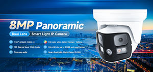 Cámara IP POE de 8MP 4K Panorámica con Luz Intermitente Roja y Azul, Visión Nocturna a Todo Color, Enlace de Aplicación P2P, IA, VCA, Detección de Humanos y Vehículos - Product Image 6