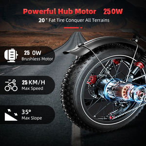 Bicicleta Eléctrica de 20 Pulgadas y 17.5AH con Neumáticos Gruesos para Adultos, 48v, Todoterreno, Urbana, <span class=keywords><strong>Fatbike</strong></span>, en Existencia en la UE y EE. UU. - Product Image 4