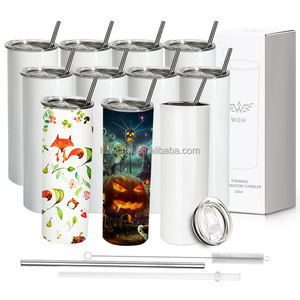 Сублимация 12 унций/20 унций/30 унций изоляционный стакан из нержавеющей стали бутылка для воды кофейная кружка тонкий прямой стакан с ручкой - Product Image 5