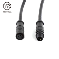 Connecteurs DC étanches pour vélos électriques IP67/IP68, boîtier en cuivre ABS/Nylon, circulaires, femelle et mâle, câble M8, 2-6 pôles, 2A, YRNOVA