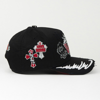 Casquettes de baseball pour hommes avec logo personnalisé brodé, nouvelle mode en gros, 5 panneaux, visière incurvée, chapeaux de barbe, chapeaux d'extérieur avec patch