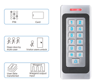 Système de contrôle d'accès de porte autonome avec boîtier métallique 12V/24V, clavier et lecteur de carte RFID, protocole ISO 14443A/B