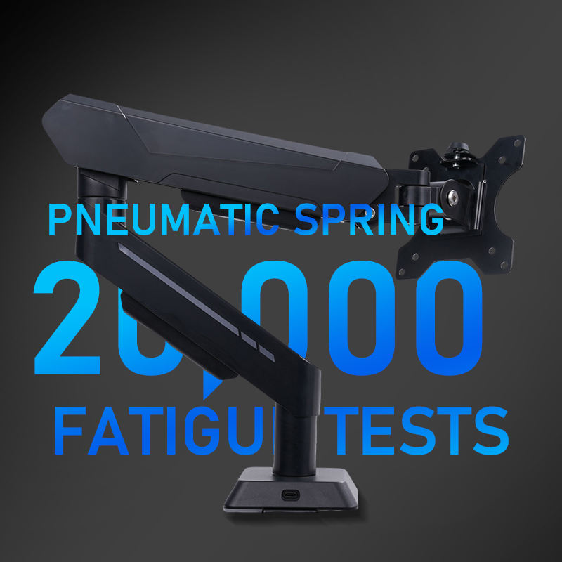 ORANGLES RGB Gaming Monitor Arm | Adjustable Swing Desk Mount, Single LCD/LED Arm, Full Motion Gas Spring Stand for 17-32" Screens (Kuwait) - full product showcase - displaying specifications - Image 5 of 6 | adapts to any space | RGB Gaming Monitor Arm | Adjustable Swing Desk Mount, Single LCD/LED Arm, Full Motion Gas Spring Stand for 17-32" Screens (Kuwait) deal New Jersey | Free Shipping ORANGLES