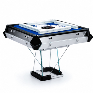Mesa de Mahjong Automática Moderna de Lujo, Plateada Cromada, Entretenimiento en el Hogar, Color Personalizable JS-BLMJH, Diseño Moderno y Lujoso - Product Image 1