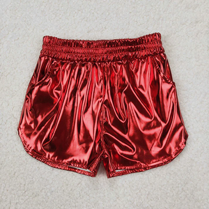 Shorts de Verano para Niñas, Modernos y Casuales, 8 Colores, Shorts de Cuero con Bolsillos, Cintura Alta Elástica, Venta al Por Mayor - Product Image 4