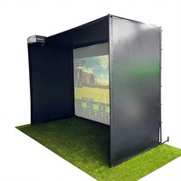 Enceinte de simulateur de golf à 2 couches haute résistance aux impacts avec installation facile, filet de protection pour entraînement extérieur, taille personnalisée, OEM ODM