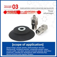 Support à ventouse en silicone pour bras robotisés, avec entrée d'air latérale, composant pneumatique industriel importé, vente en gros usine