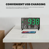 Réveils sonores pour chambres à coucher, petite horloge numérique, réveil miroir LED avec ports USB, horloge de bureau pour enfants, double alarme