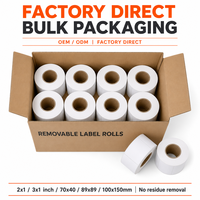 Rouleaux d'étiquettes adhésives amovibles et repositionnables de 2x1 pouce, 500 pièces, pour l'étiquetage des produits, la promotion et l'utilisation en épicerie